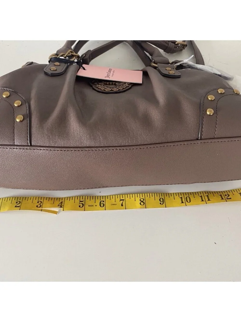 Juicy Couture In Her Juicy Era Satchel Bag‎ Iced Coffee Crossbody W/Charm NEW